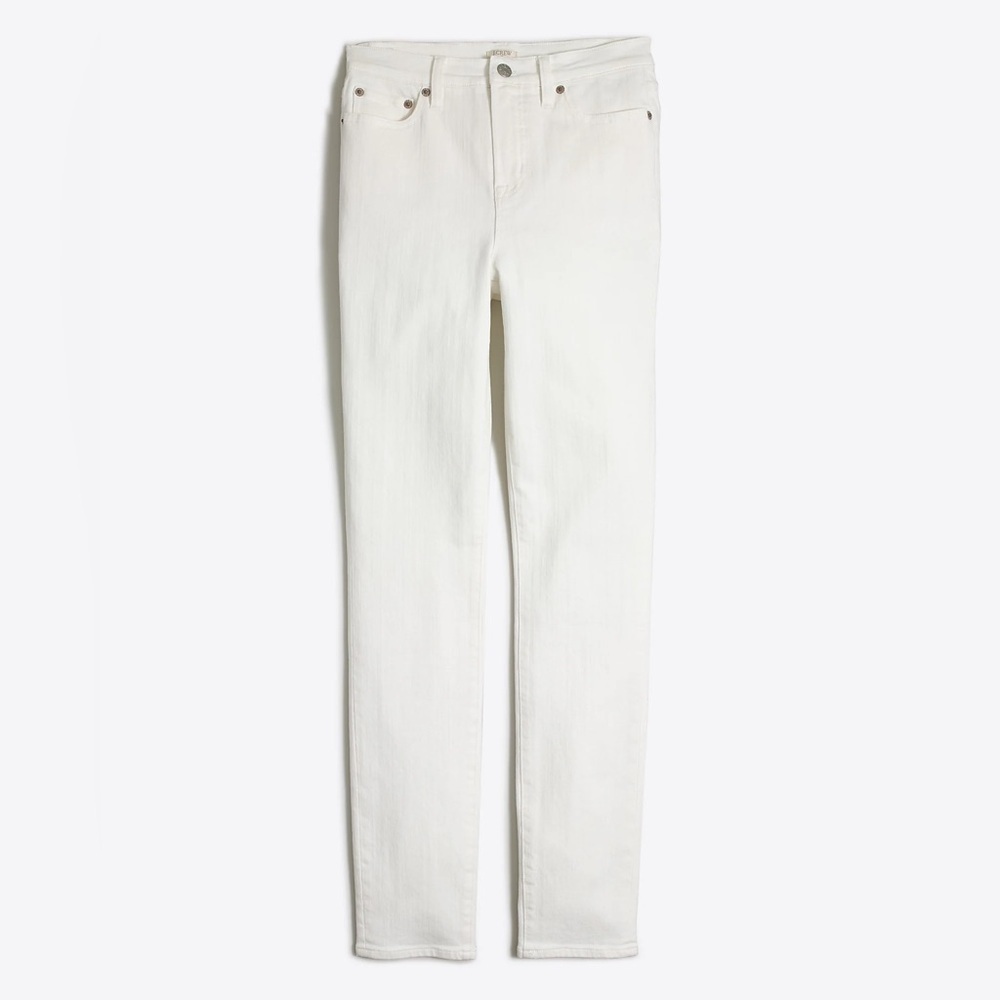 J. Crew 10" Highest-Rise Skinny Jean In White Denim Size 26